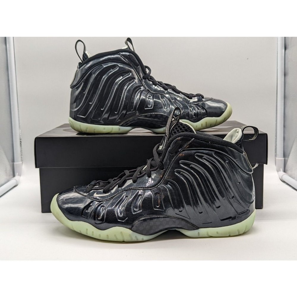 Nike Little Posite One GS All Star 5 Foamposite 5Y 6.5W CW1596-001 Black GR.Glow